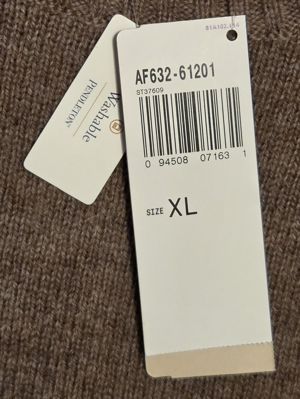 Mens Pendleton Crewneck Sweater. Tan. Size XL. NWT - Picture 4 of 8
